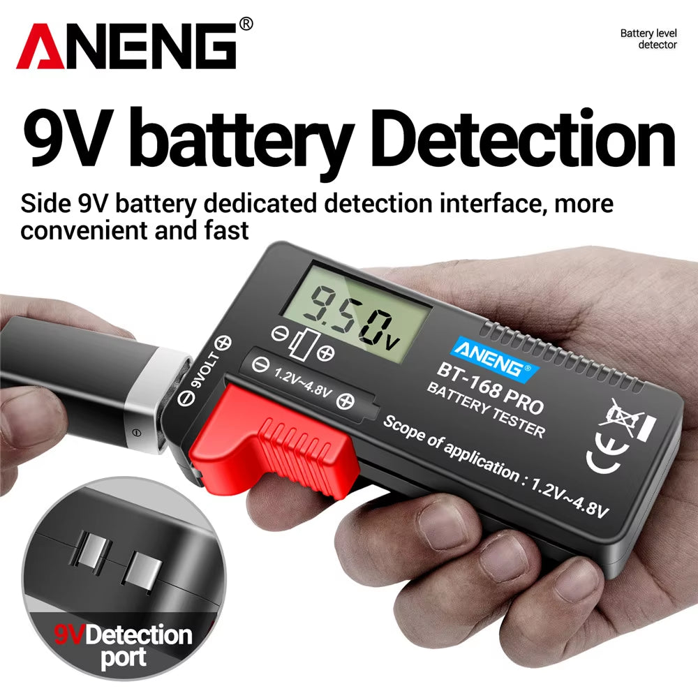 ANENG BT-168 PRO Digital Lithium Battery Checkered Load Analyzer Capacity Tester Display Check AAA AA Button Cell Unive