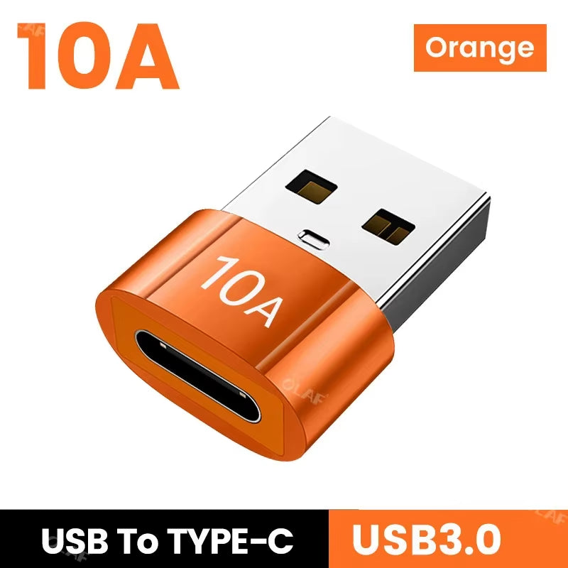 10A USB 3.0 to Type C Data Adapter OTG USB C Male to USB Female Converter for Macbook Laptop Xiaomi Samsung Fast OTG Connector