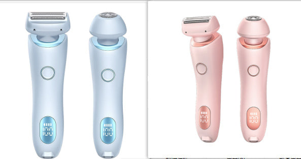 2 In 1 Hair Removal Epilator USB Rechargeable Trimmer Women Body Razor Face Leg Armpit Bikini Hand Pubic Shaver Hair Remover - Minedsy