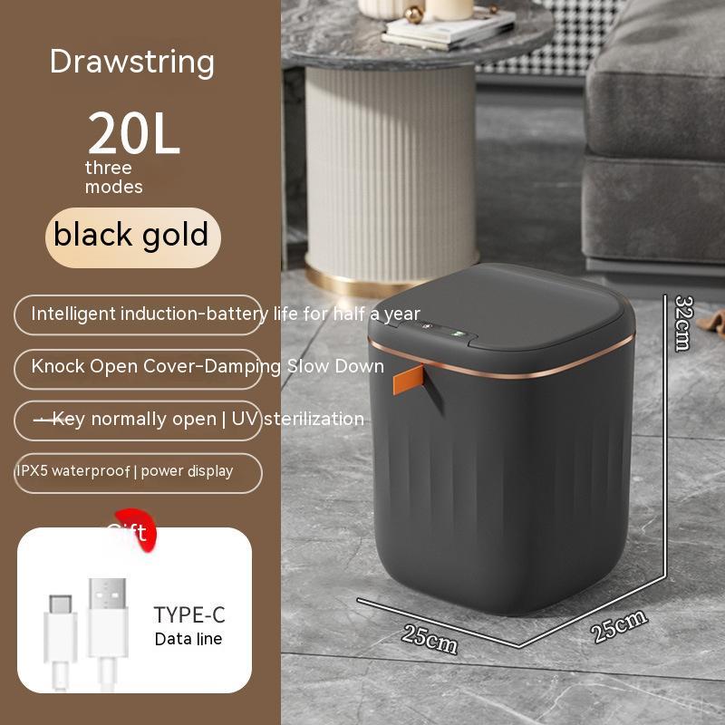 Smart Trash Can With Lid For Bedroom And Living Room Kitchen Storage Box Trash Can Induction Small Car Box Automatic Smart Dustbin Smart Trash Bin - Minedsy