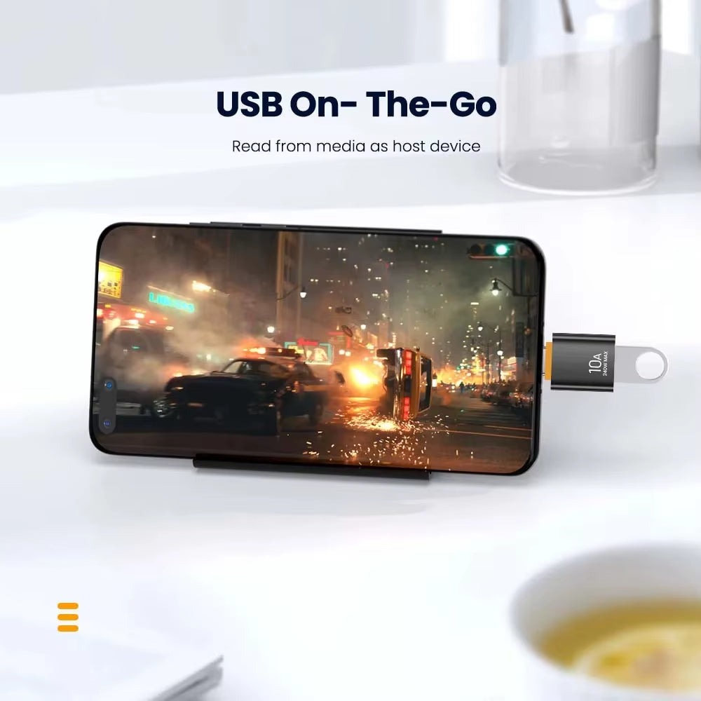 10A USB 3.0 to Type C Data Adapter OTG USB C Male to USB Female Converter for Macbook Laptop Xiaomi Samsung Fast OTG Connector