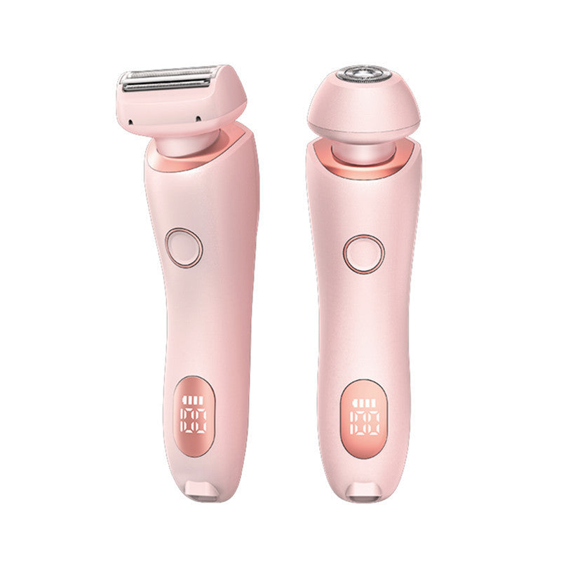 2 In 1 Hair Removal Epilator USB Rechargeable Trimmer Women Body Razor Face Leg Armpit Bikini Hand Pubic Shaver Hair Remover - Minedsy