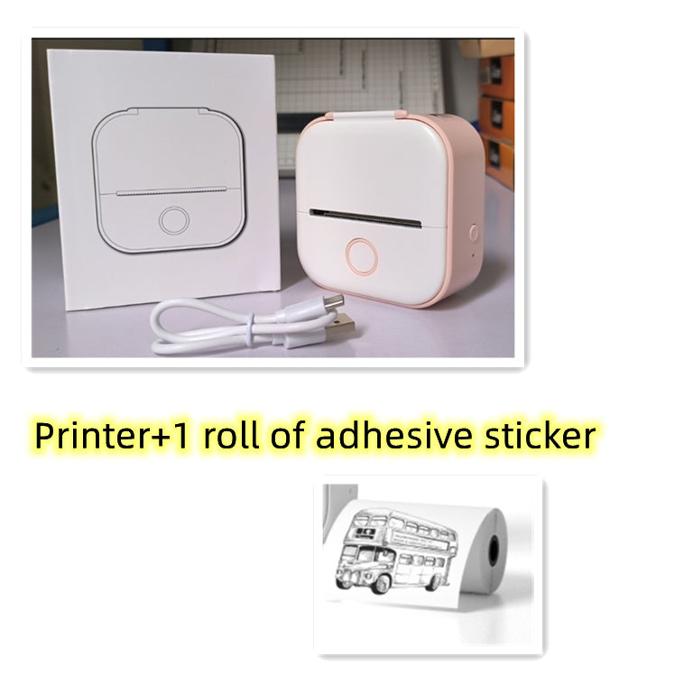 Portable Mini Thermal Label Printer Home Photo Printer Student Wrong Question Printer Bluetooth-compatible Mini Label Printer Price Tag - Minedsy