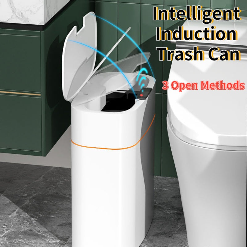 Smart Trash Can With Lid For Bedroom And Living Room Kitchen Storage Box Trash Can Induction Small Car Box Automatic Smart Dustbin Smart Trash Bin - Minedsy