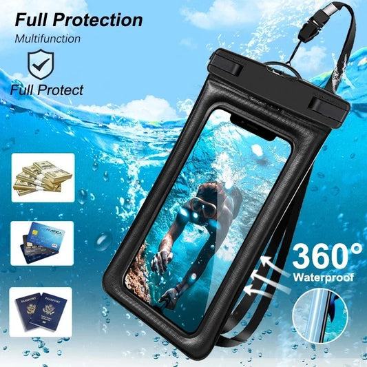 Floating Airbag Waterproof Swim Bag Phone Case For iPhone 11 12 13 14Pro Max Samsung S23 S22 Xiaomi 13 Huawei P30 20 Lite Cover - Minedsy