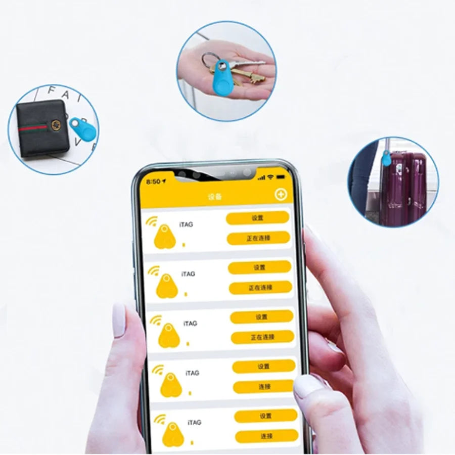 Mini GPS Tracker Bluetooth Outdoor Anti-Lost Device Pet Wallet Tracking Two-Way Positioning Los/Android Smart Locator Accessorie