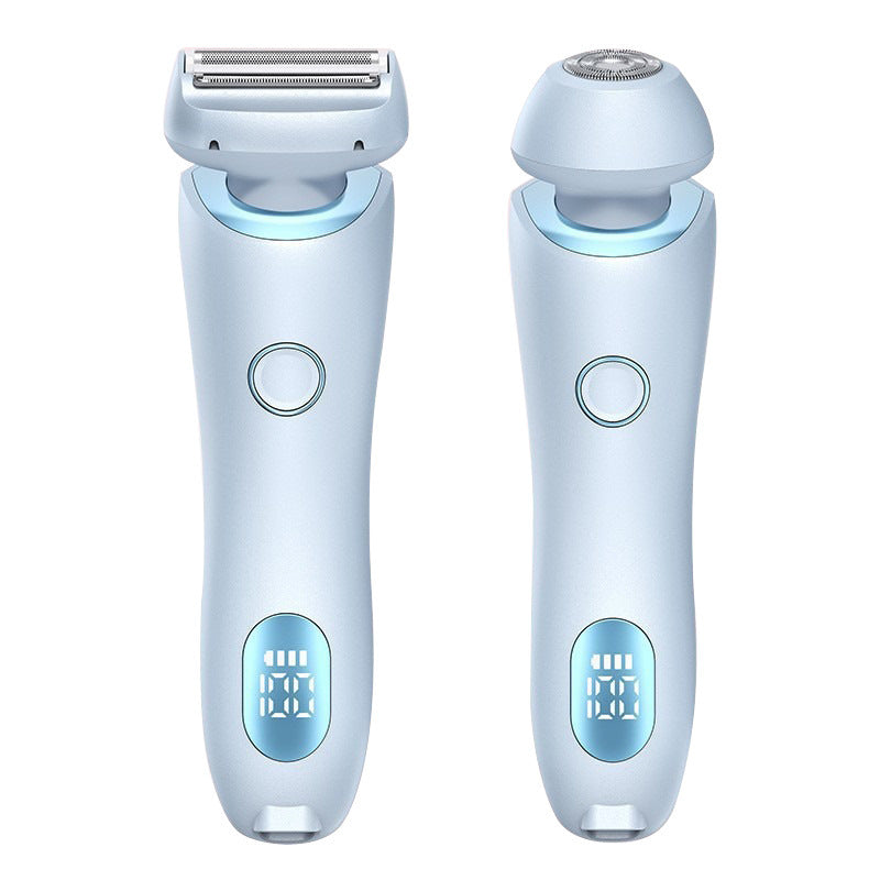 2 In 1 Hair Removal Epilator USB Rechargeable Trimmer Women Body Razor Face Leg Armpit Bikini Hand Pubic Shaver Hair Remover - Minedsy