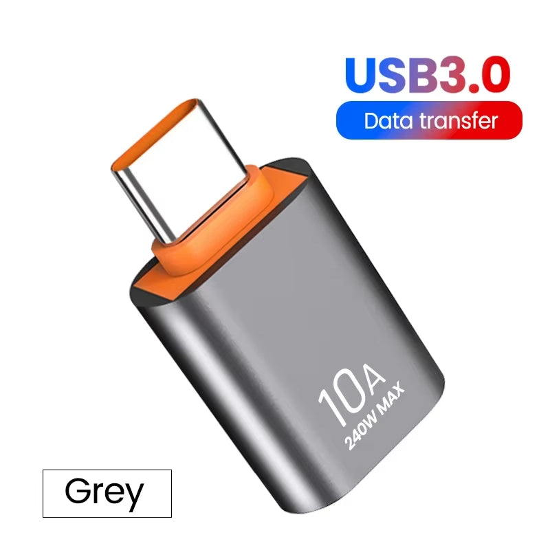 10A USB 3.0 to Type C Data Adapter OTG USB C Male to USB Female Converter for Macbook Laptop Xiaomi Samsung Fast OTG Connector