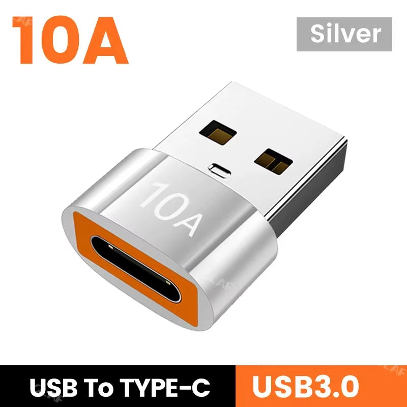 10A USB 3.0 to Type C Data Adapter OTG USB C Male to USB Female Converter for Macbook Laptop Xiaomi Samsung Fast OTG Connector