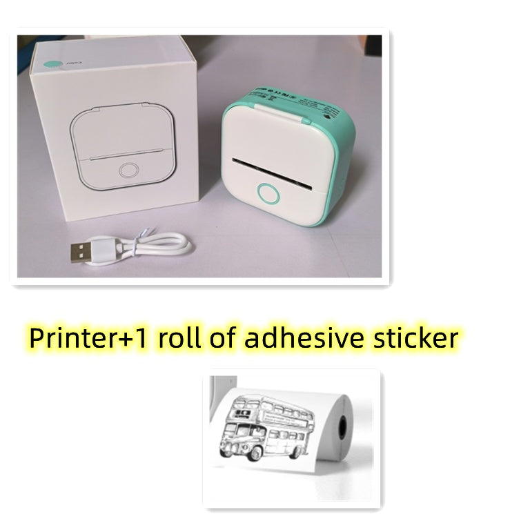 Portable Mini Thermal Label Printer Home Photo Printer Student Wrong Question Printer Bluetooth-compatible Mini Label Printer Price Tag - Minedsy