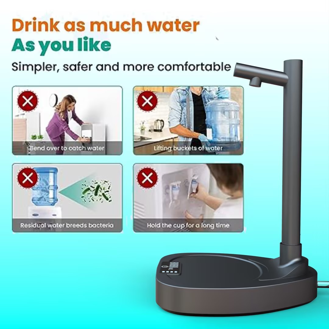 Added Extension Tupe Water Dispenser Automatic Water Bottle Desktop Rechargeable Water Dispenser With Stand - Minedsy