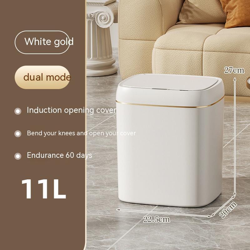 Smart Trash Can With Lid For Bedroom And Living Room Kitchen Storage Box Trash Can Induction Small Car Box Automatic Smart Dustbin Smart Trash Bin - Minedsy